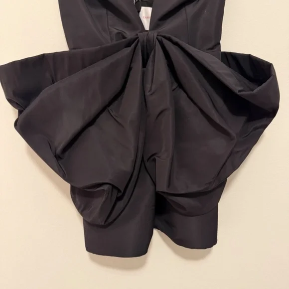 CAROLINA HERRERA - Bow-Embellished Silk-Faille Mini Dress - Picture 7 of 11